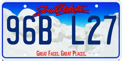 SD license plate 96BL27