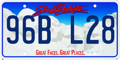 SD license plate 96BL28