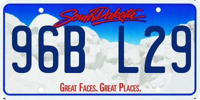 SD license plate 96BL29