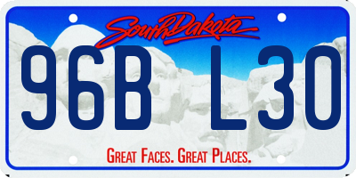 SD license plate 96BL30