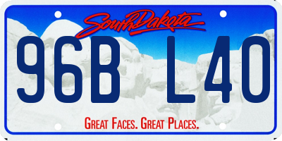 SD license plate 96BL40