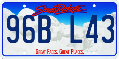 SD license plate 96BL43