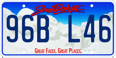 SD license plate 96BL46