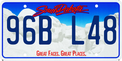 SD license plate 96BL48