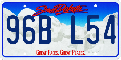 SD license plate 96BL54