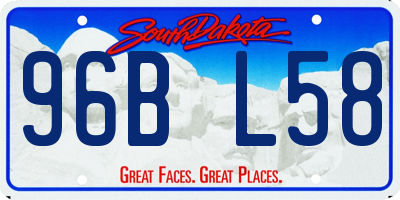 SD license plate 96BL58