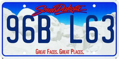 SD license plate 96BL63