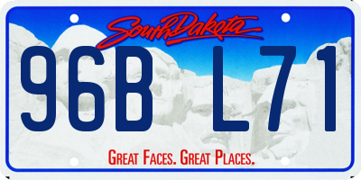SD license plate 96BL71