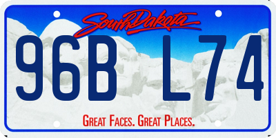 SD license plate 96BL74