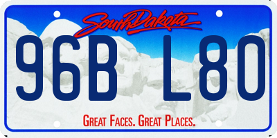 SD license plate 96BL80