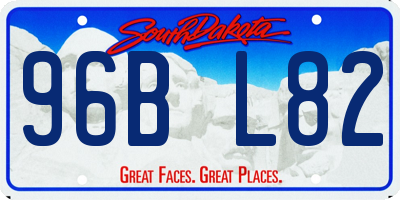 SD license plate 96BL82