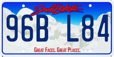 SD license plate 96BL84