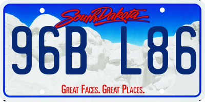 SD license plate 96BL86