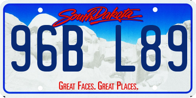 SD license plate 96BL89