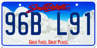SD license plate 96BL91