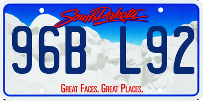 SD license plate 96BL92