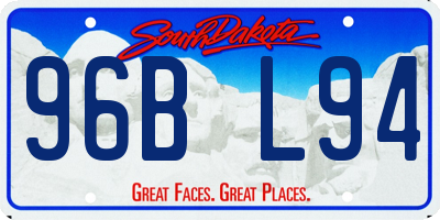 SD license plate 96BL94