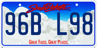 SD license plate 96BL98