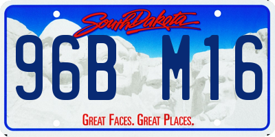 SD license plate 96BM16