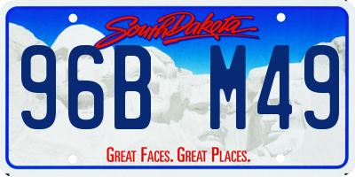 SD license plate 96BM49