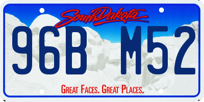 SD license plate 96BM52
