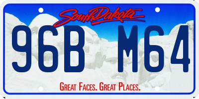 SD license plate 96BM64