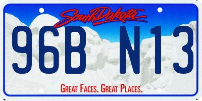 SD license plate 96BN13