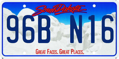 SD license plate 96BN16