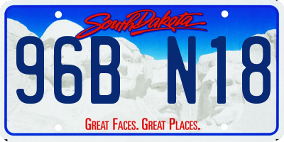 SD license plate 96BN18