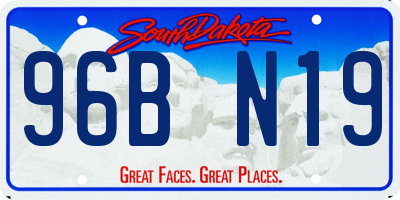 SD license plate 96BN19