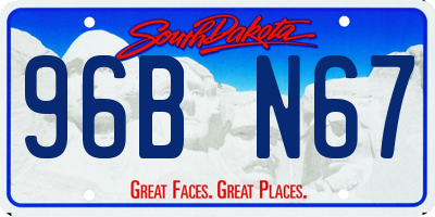 SD license plate 96BN67