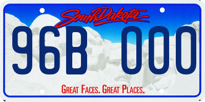 SD license plate 96BO00