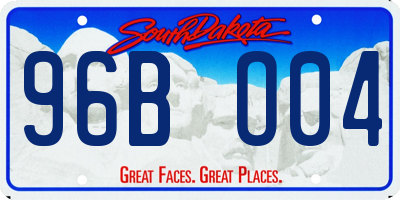SD license plate 96BO04