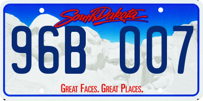 SD license plate 96BO07