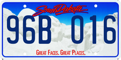 SD license plate 96BO16