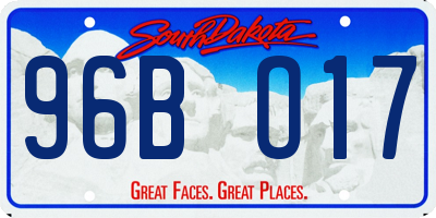 SD license plate 96BO17