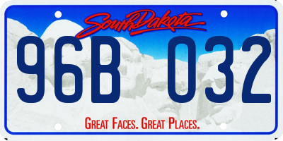 SD license plate 96BO32