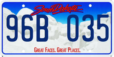 SD license plate 96BO35
