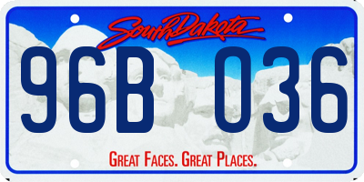 SD license plate 96BO36