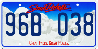 SD license plate 96BO38