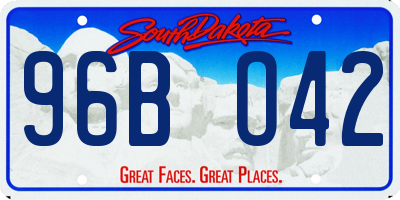 SD license plate 96BO42