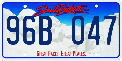 SD license plate 96BO47