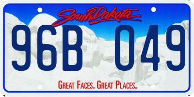 SD license plate 96BO49