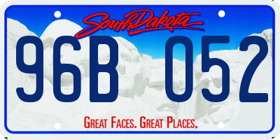 SD license plate 96BO52