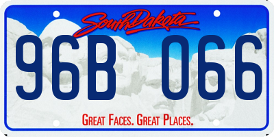 SD license plate 96BO66