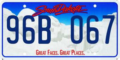 SD license plate 96BO67