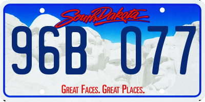 SD license plate 96BO77