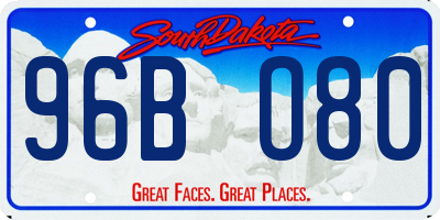 SD license plate 96BO80
