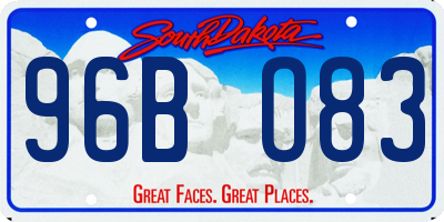 SD license plate 96BO83