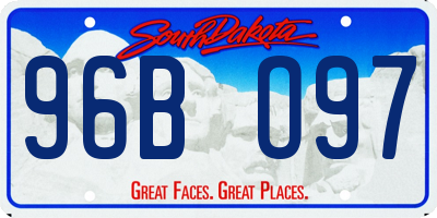 SD license plate 96BO97